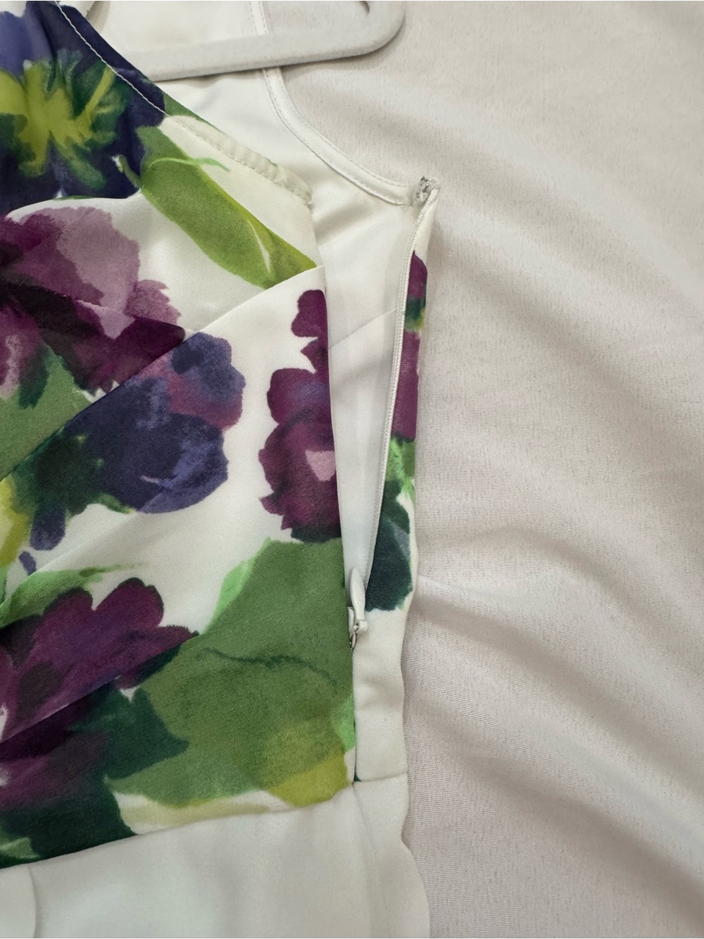 Lauren Ralph Floral Fit & Flare Dress 4P Petite Watercolor Sleeveless - Picture 13 of 13